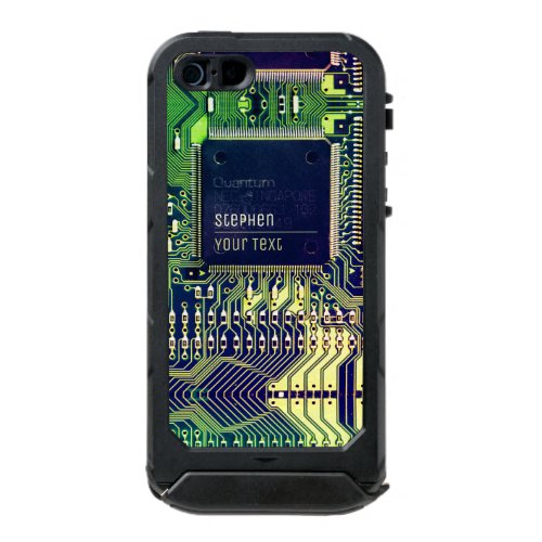 Modern Printed Circuit Board Design Add Name Geeky Waterproof Case For iPhone SE55s