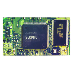 Modern Printed Circuit Board Design Add Name Geeky Name Tag