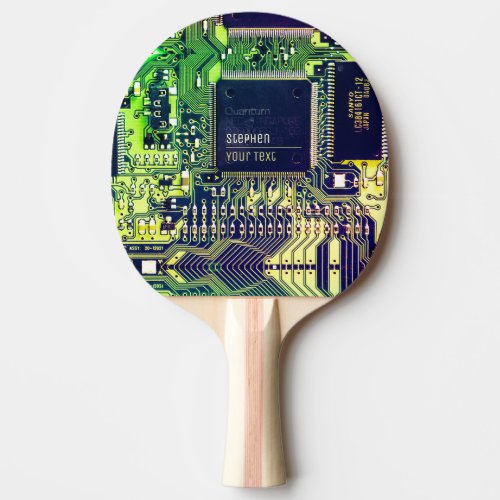 Modern Printed Circuit Board Design Add Name Geeky Ping Pong Paddle