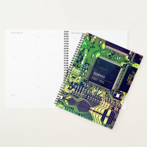 Modern Printed Circuit Board Design Add Name Geeky Planner