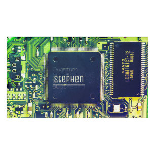 Modern Printed Circuit Board Design Add Name Geeky Tag