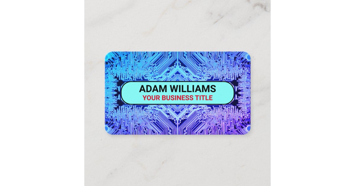 Modern Printed Circuit Board (PCB) QR Code Business Card | Zazzle
