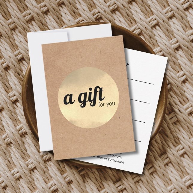Modern Printed Kraft Faux Gold Circle Bold (Creator Uploaded)
