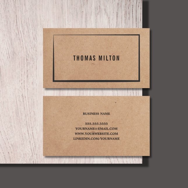 Modern Printed Kraft Paper Consultant Business Card (Creator Uploaded)