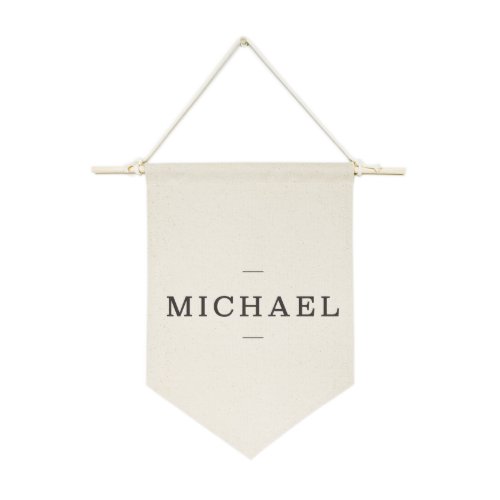 Modern Printed Name Hanging Wall Banner