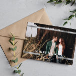 Modern Printed Silver Wedding Save the Date<br><div class="desc">Simple Modern Wedding Save the Date personalized photo cards. For more advanced customization of this design,  please click the "Customize" button! Matching items and more color options are also available by request.</div>