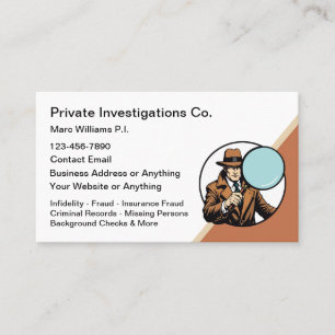 Modern Private Investigator Theme Business Card