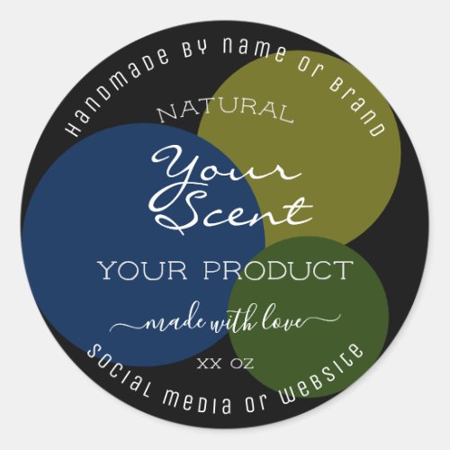 Modern Product Packaging Labels Black Blue Green