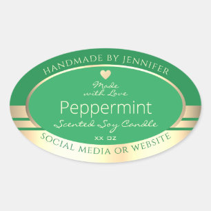 Modern Product Packaging Labels Green and Gold