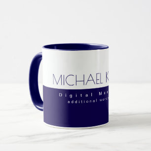 Modern Prof Digital Marketer Navy Blue Mug