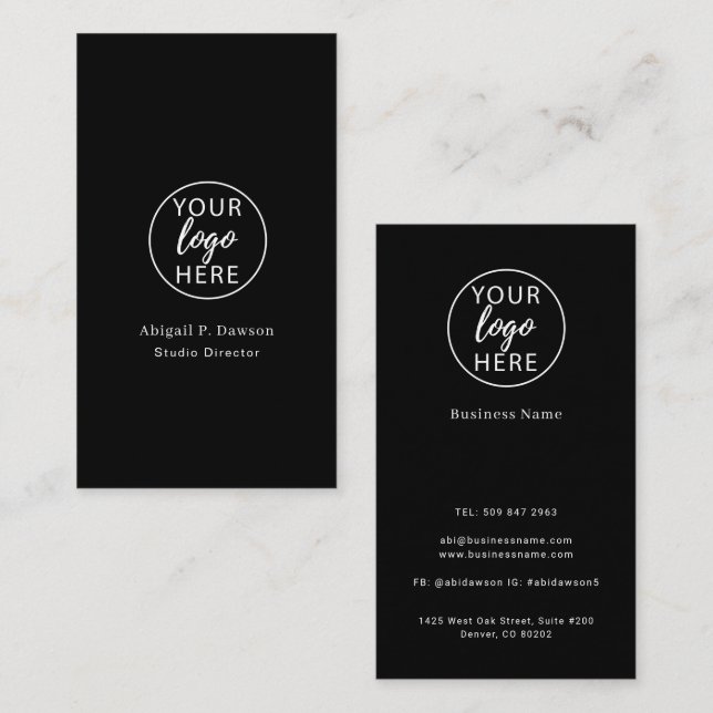 Modern Profession Contact Brand Layout Theme Business Card (Front/Back)
