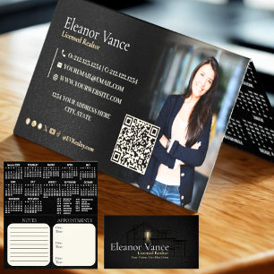 Modern Professional 2026 Pocket Calendar Folded Business Card