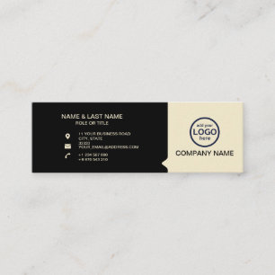 Modern Professional 2 colors add your logo Mini Business Card