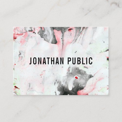 Modern Professional Abstract Black Red White Business Card