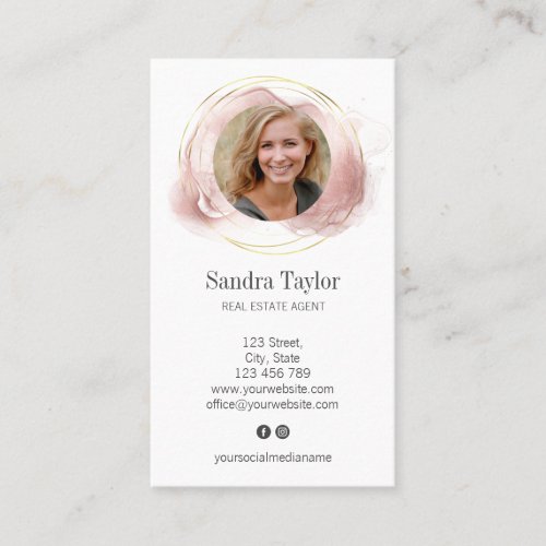 Modern Professional Add Your Logo Real Estate Busi Business Card