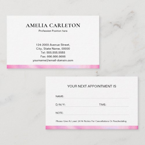 Modern Professional Appointment Card