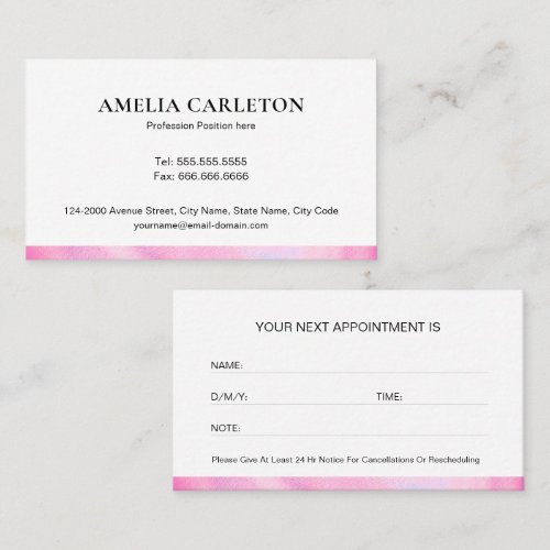 Modern Professional Appointment Card