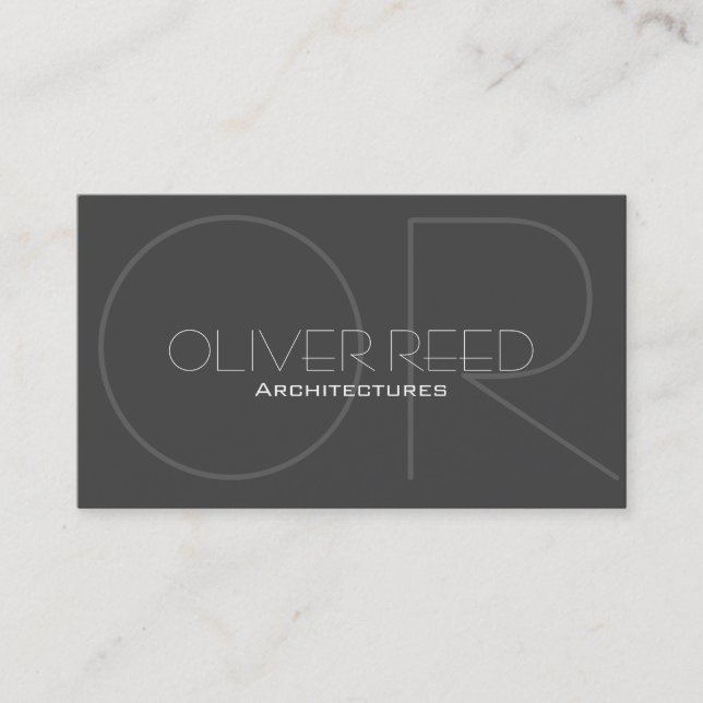 Modern Professional Architecture Business Card (Front)