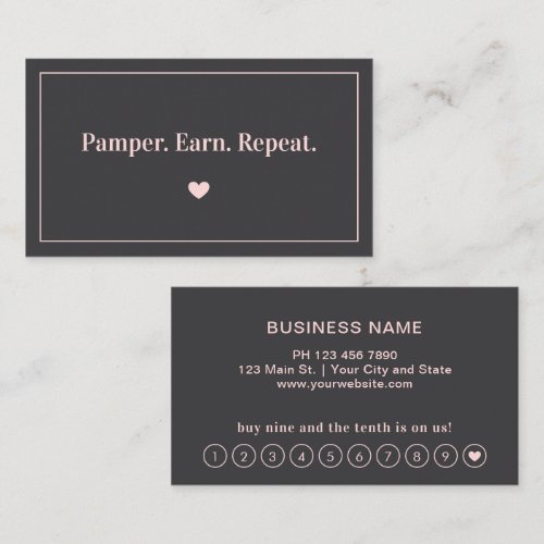 Modern Professional Beauty Loyalty Card