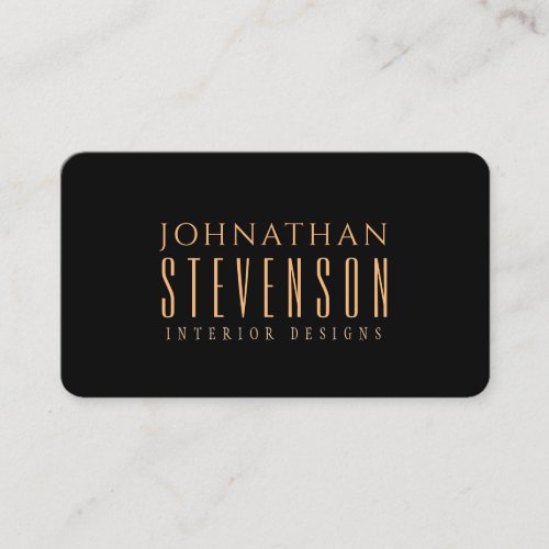 Modern Professional Black and Gold Business Card