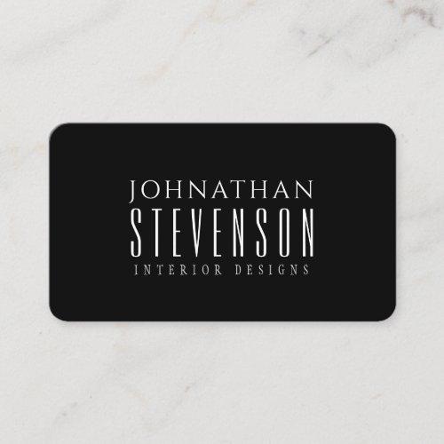 Modern Professional Black and White Business Card