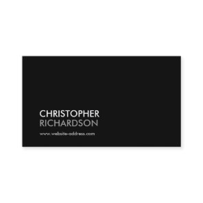 MODERN PROFESSIONAL BLACK Business Card