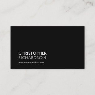 MODERN PROFESSIONAL BLACK Business Card