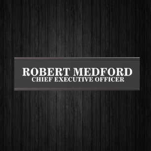 Modern Professional Black Door Sign Name Plate