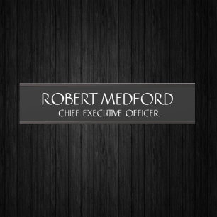 Modern Professional Black Door Sign Name Plate