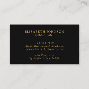 Modern Professional Black & Gold Company Logo Business Card