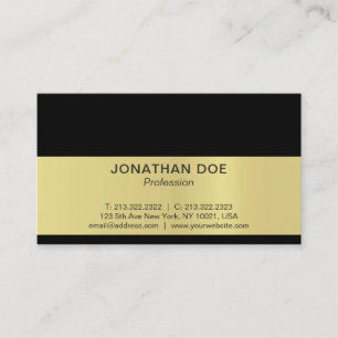 Modern Professional Black Gold Soft Silk Luxe Business Card