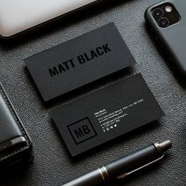 Modern professional black kraft simple elegant business card