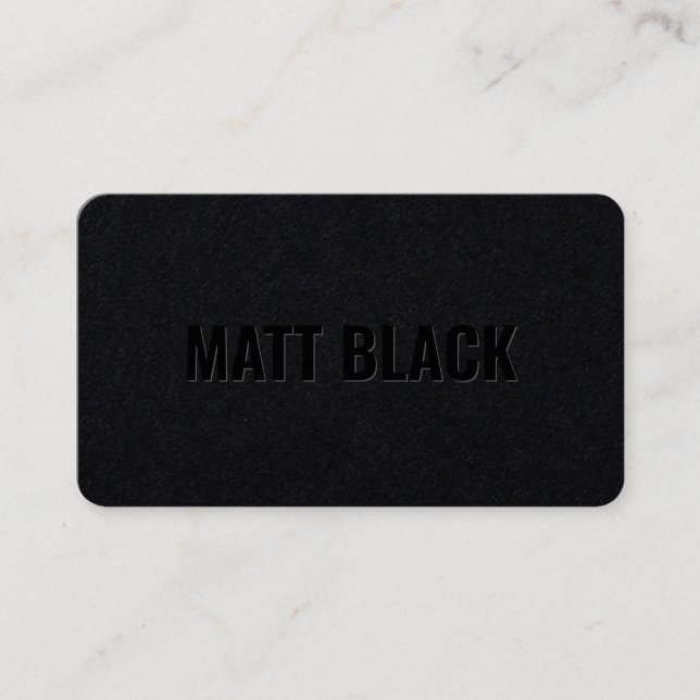 Modern professional black kraft simple elegant business card (Front)