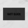 Modern professional black kraft simple elegant business card