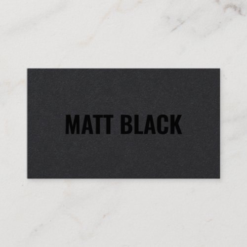 Modern professional black kraft simple elegant business card