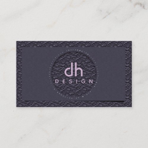 Modern Professional Black Leather Design Business Card