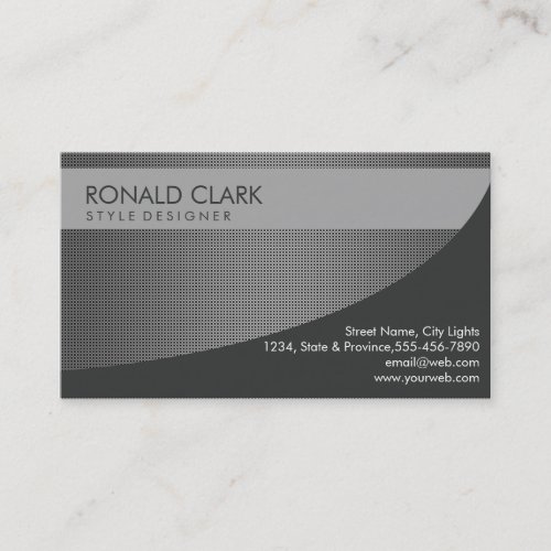 Modern Professional Black Silver Metal Steel Business Card