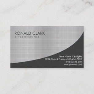 Modern Professional Black Silver Metal Steel Business Card
