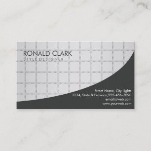 Modern Professional Black Silver Metal Steel Business Card