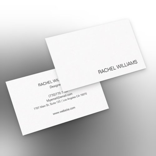 Modern Professional Black White Business Card