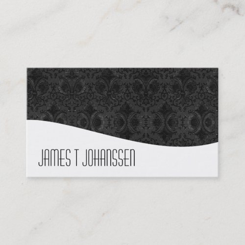 Modern Professional Black &amp; White Business Cards