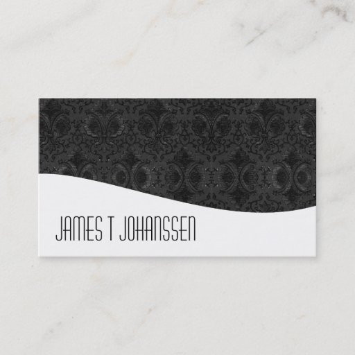 Customizable Modern Professional Black &amp; White Business Cards