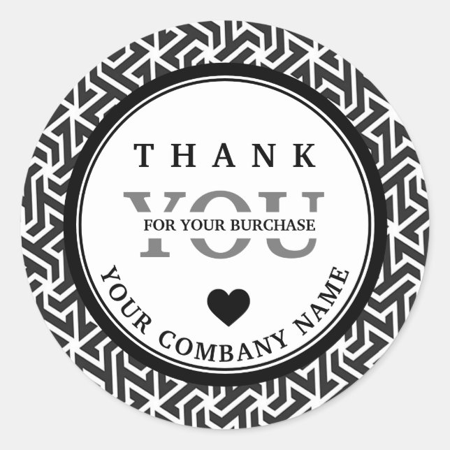 Modern Professional Black White sticker (Front)