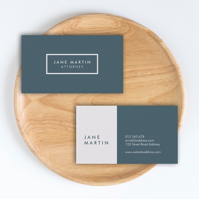 Modern Professional Blue and Light Grey Business Card (Creator Uploaded)