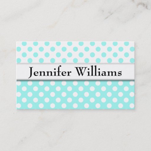 Customizable Modern Professional Blue Polka Dot Business Card