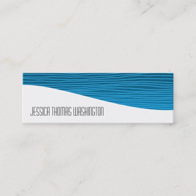 Modern Professional Blue Slim Business Cards (Front)