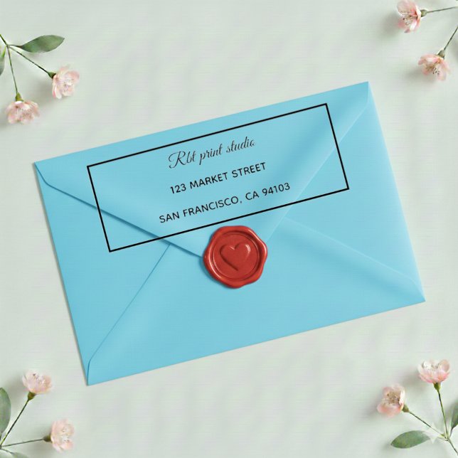 Modern Professional Border Return Address Stamp (Creator Uploaded)