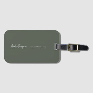 Modern Professional Branding Marketing Sage Green Luggage Tag