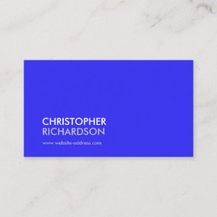 MODERN PROFESSIONAL Bright Blue Business Card