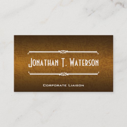 Modern Professional Brown Leather Business Cards